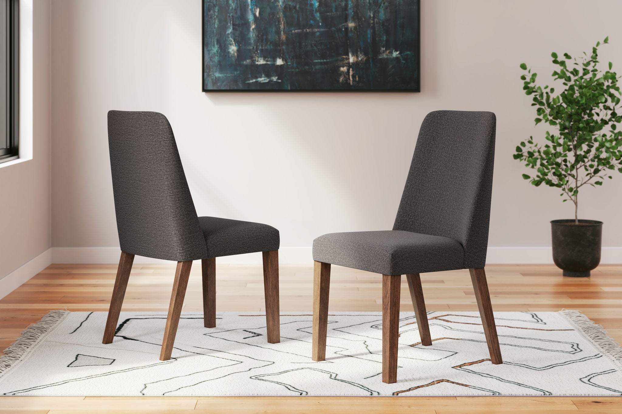 Lyncott - Silla de comedor con respaldo alto (juego de 2)