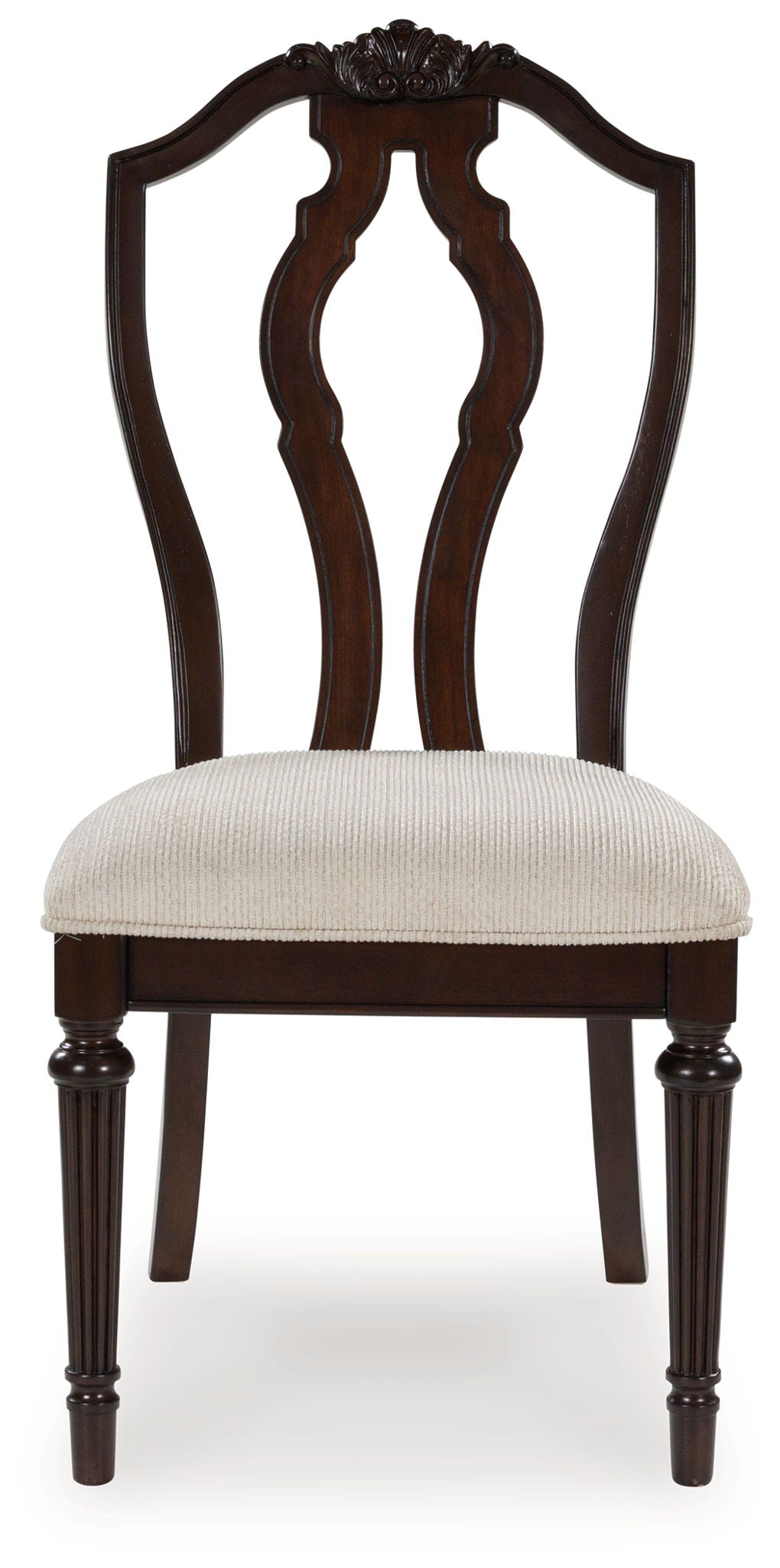 Lavinton - Sillas laterales tapizadas para comedor (juego de 2) - Beige/Marrón