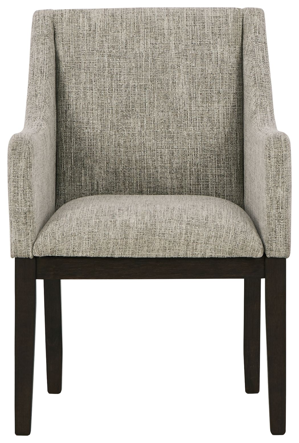 Burkhaus - Silla de comedor UPH con brazos (juego de 2) - Beige / Marrón oscuro