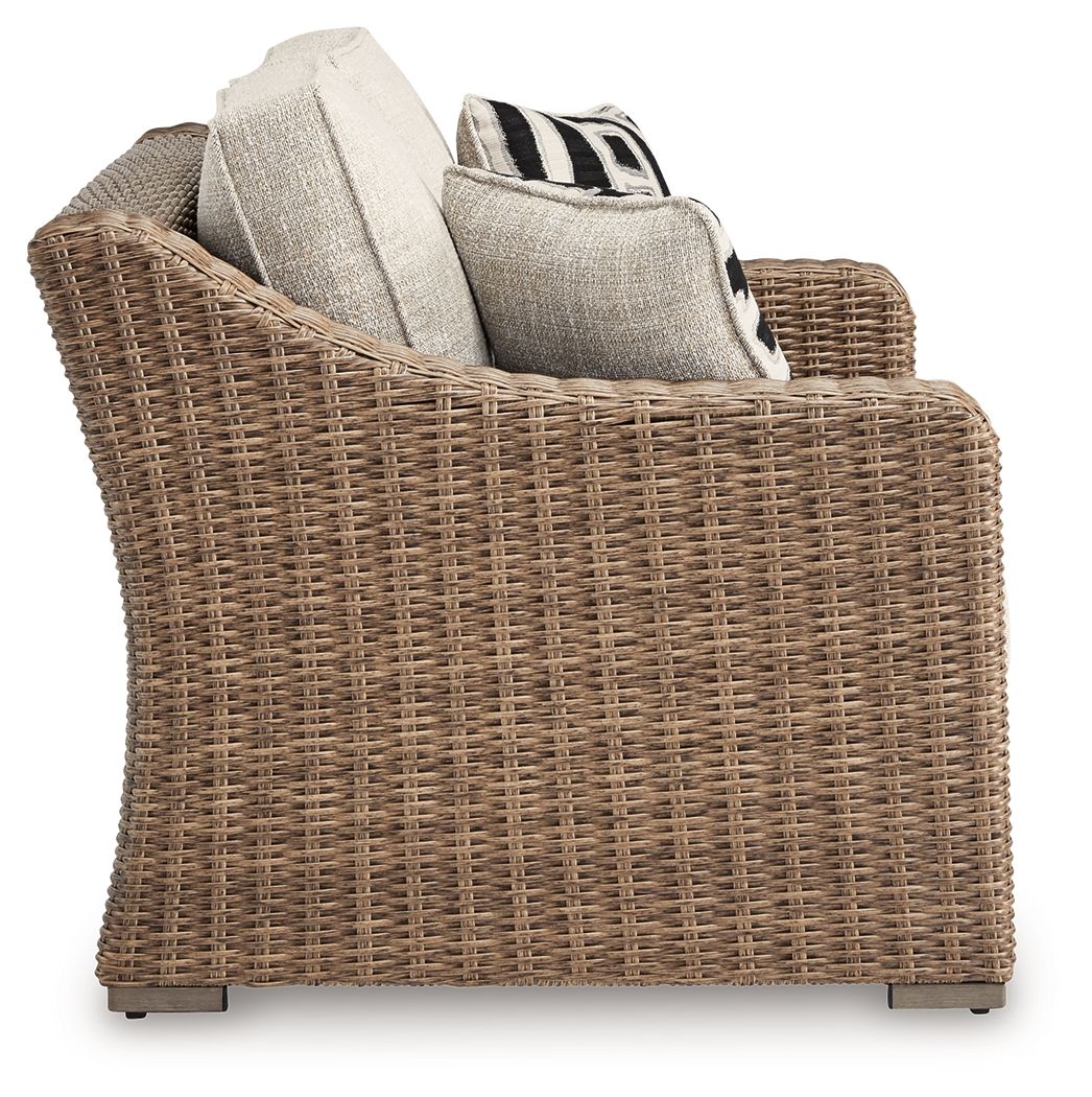 Beachcroft - Sofá de dos plazas con cojín - Beige