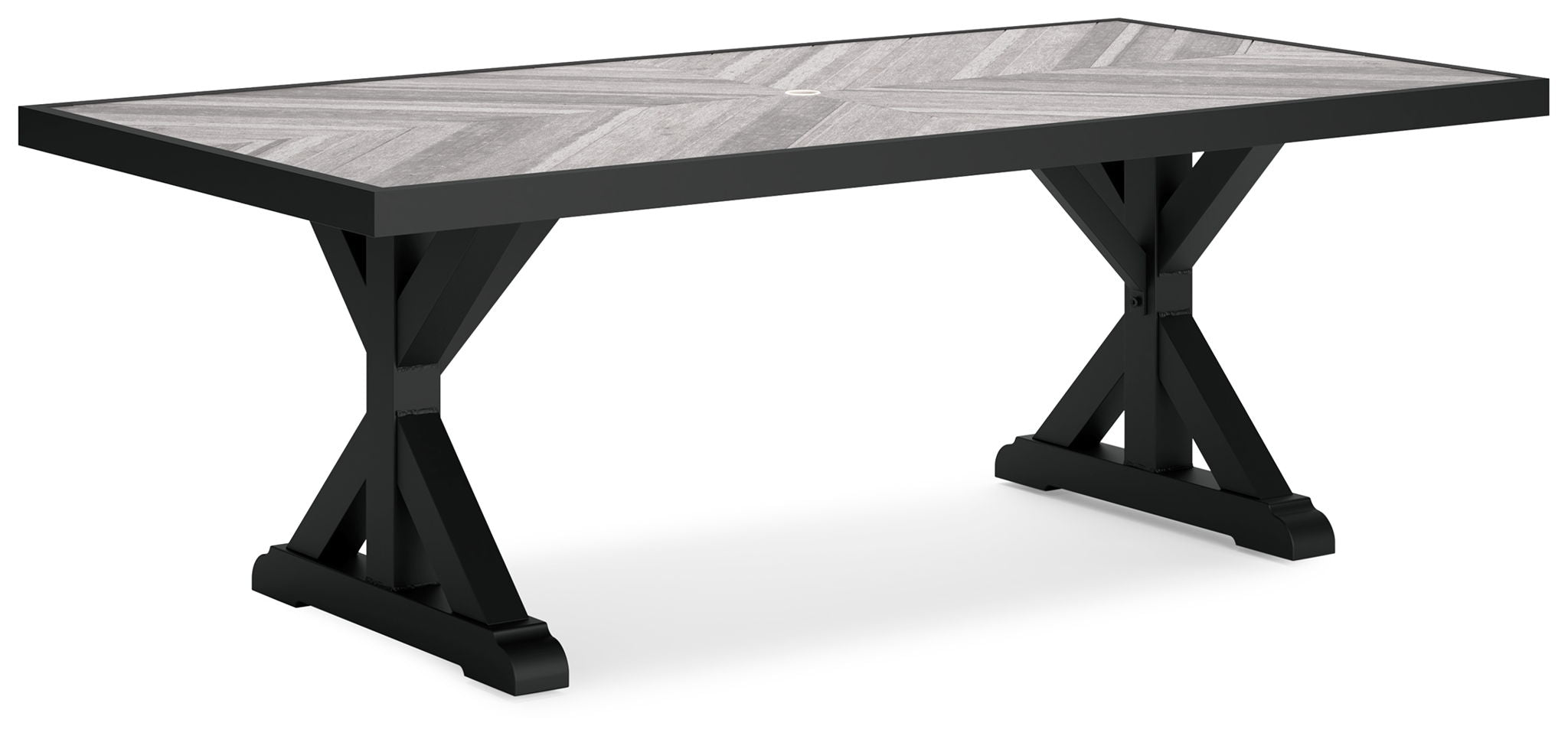 Beachcroft - Mesa de comedor rectangular con opción de borde