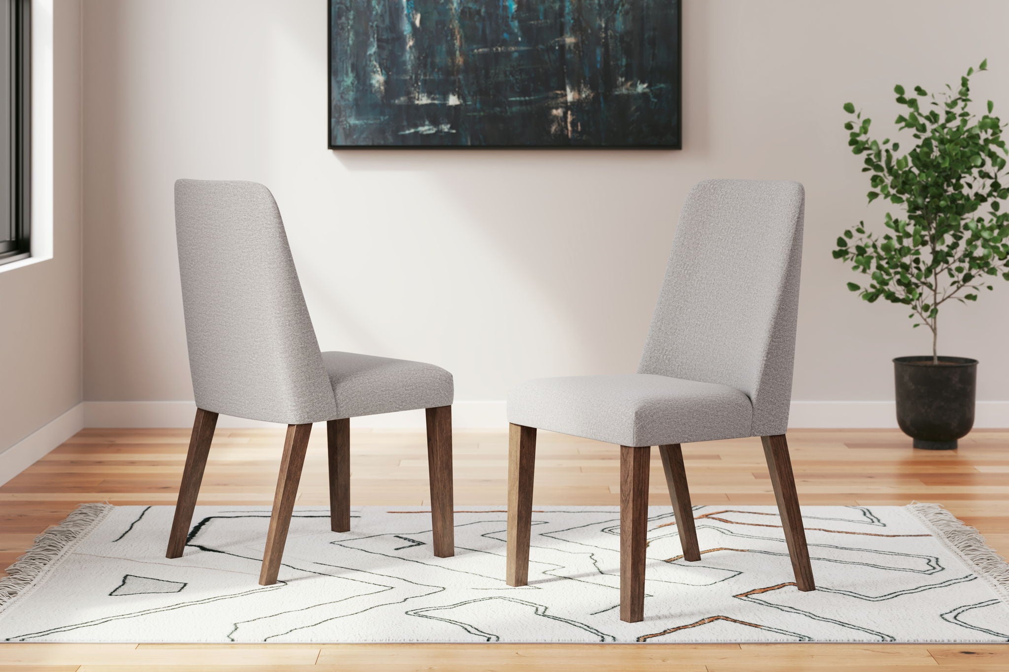 Lyncott - Silla de comedor con respaldo alto (juego de 2)