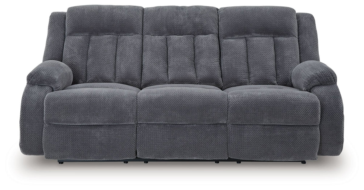 Observation - Reclining Power Sofa With Drop Down Table - Steel ...