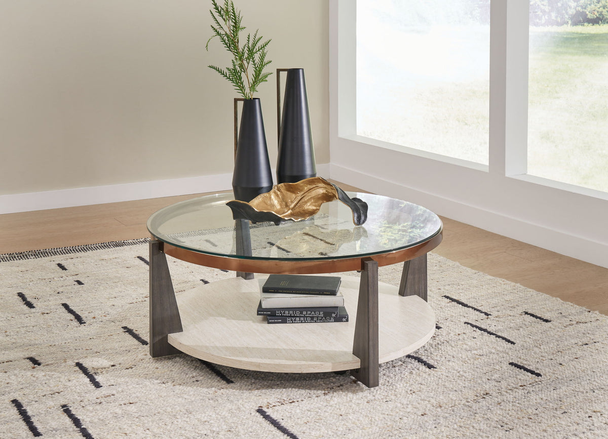 Frazwa - Round Cocktail Table - Multi – Furniture World NW