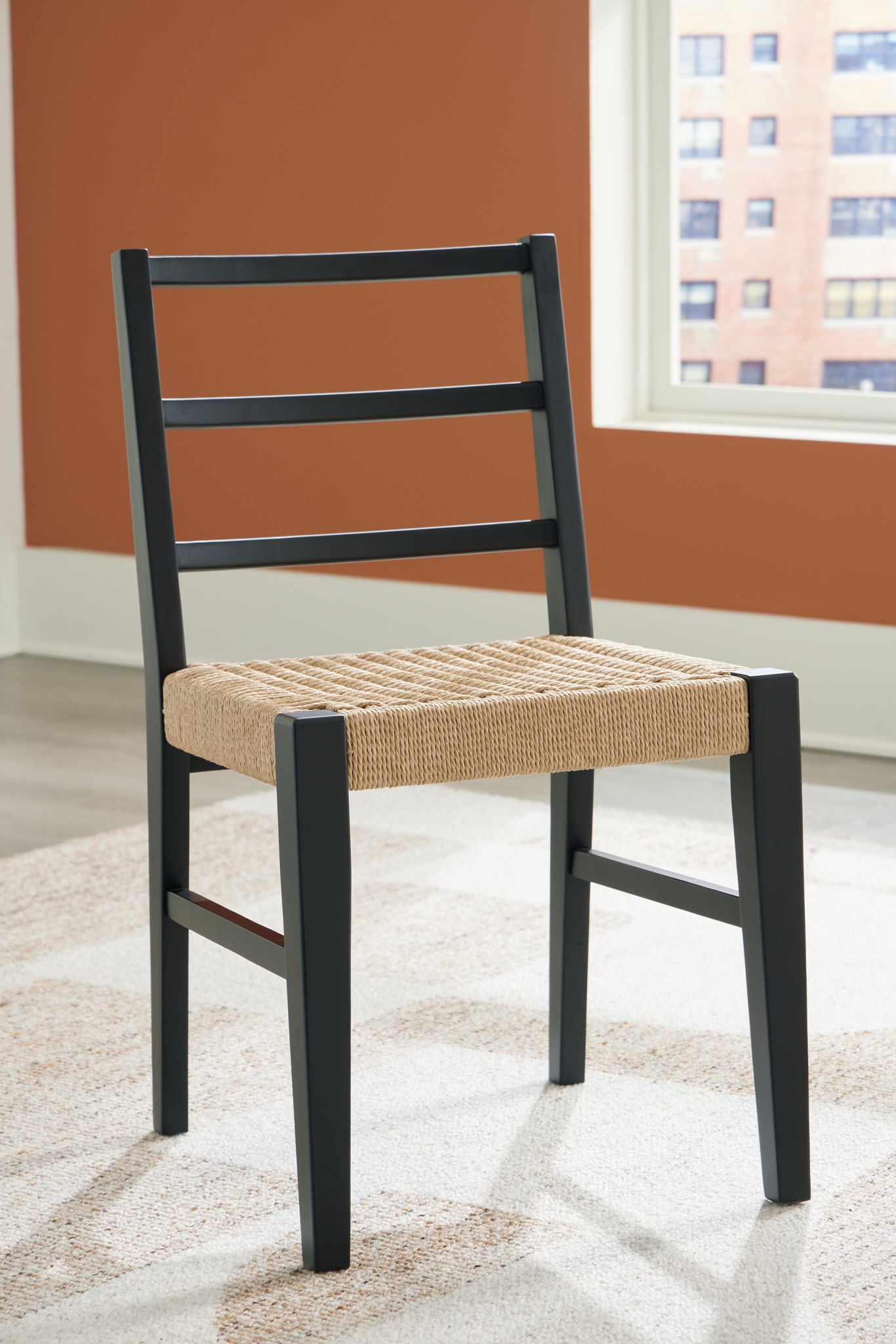 Isanti - Silla auxiliar de comedor (juego de 2) - Marrón claro / Negro