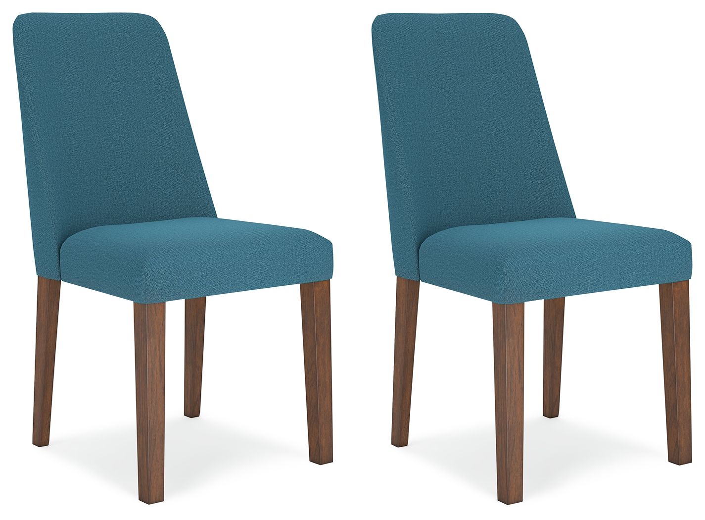 Lyncott - Silla de comedor con respaldo alto (juego de 2) - Azul/Marrón
