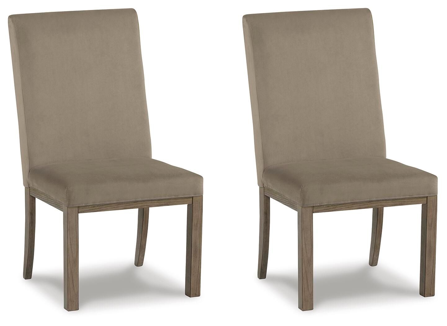 Chrestner - Silla de comedor UPH (juego de 2) - Gris/Marrón