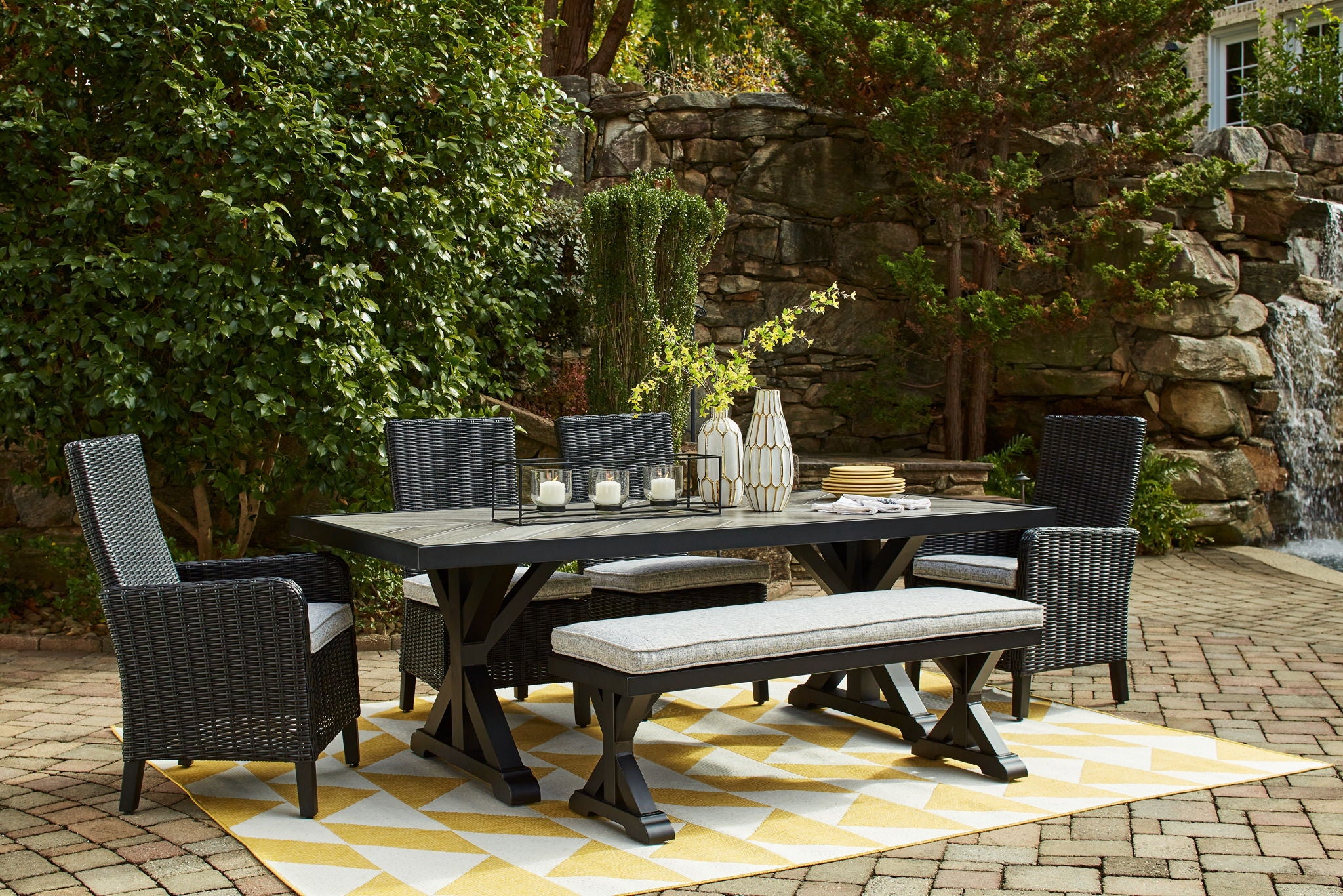 Beachcroft - Conjunto de comedor para exteriores