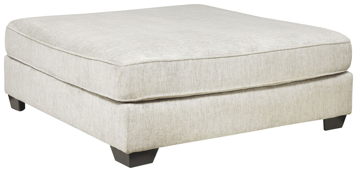 Rawcliffe - Oversized Accent Ottoman - Parchment – Furniture World NW